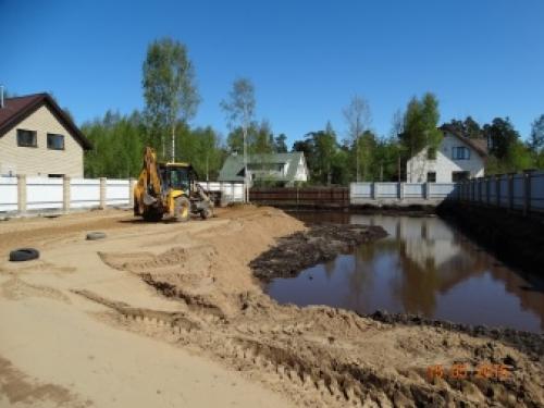 Отсыпка участка с высоким уровнем грунтовых вод. Материалы 03