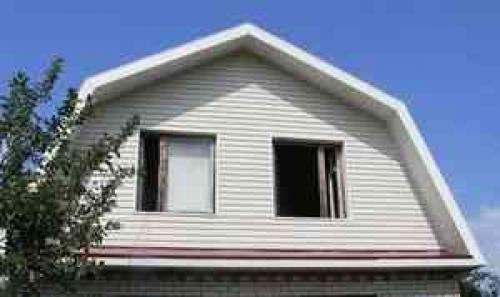 Деревянный фронтон в кирпичном доме. Материалы для облицовки фронтона частного дома 07 Деревянный фронтон в кирпичном доме. Материалы для облицовки фронтона частного дома 07