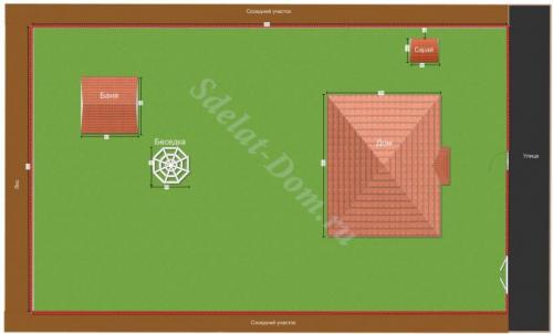 Готовые проекты участков 15 соток. Постройки на участке 04 Готовые проекты участков 15 соток. Постройки на участке 04
