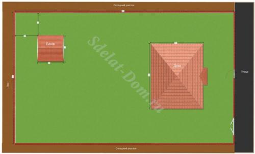 Готовые проекты участков 15 соток. Постройки на участке 02 Готовые проекты участков 15 соток. Постройки на участке 02