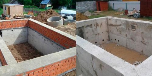 Столбчатый фундамент с подвалом. Фундамент с подвалом