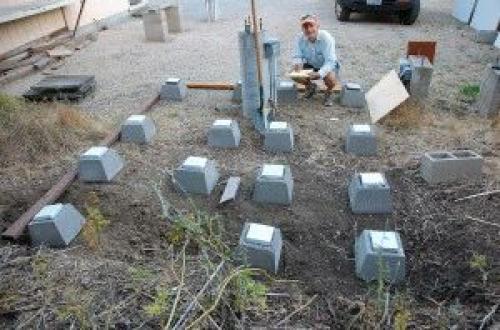 Столбчатый фундамент из блоков. Расчет расхода материала