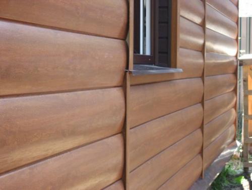 Монтаж металлического сайдинга бревно.