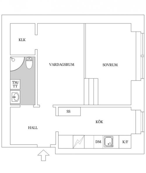 Душевный интерьер небольшой квартиры в Стокгольме (40 кв. м) 10