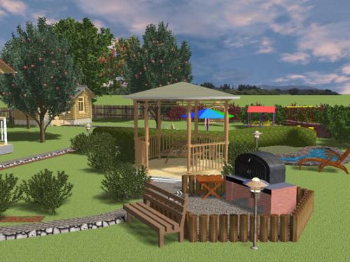 Готовые проекты ландшафтного дизайна участка 10 соток. Участок 10 соток: идеи дизайна, варианты зонирования и особенности размещения основных элементов и строений (115 фото + видео) 18 Готовые проекты ландшафтного дизайна участка 10 соток. Участок 10 соток: идеи дизайна, варианты зонирования и особенности размещения основных элементов и строений (115 фото + видео) 18