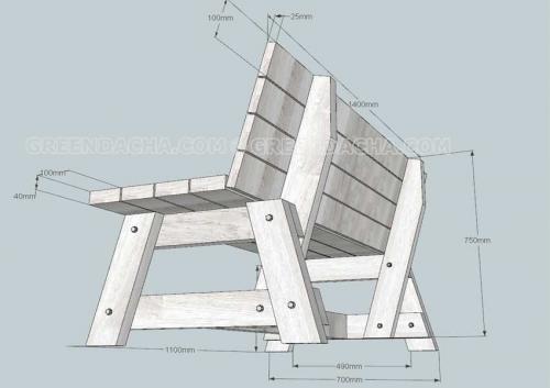 Скамейка из профиля своими руками 06