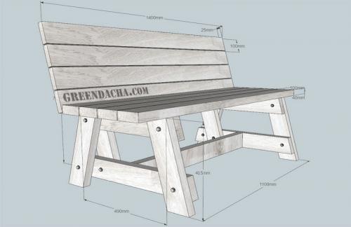 Скамейка из профиля своими руками 04
