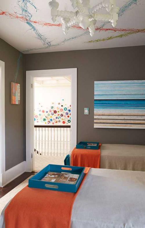 Красивые оттенки в оформлении детской 04