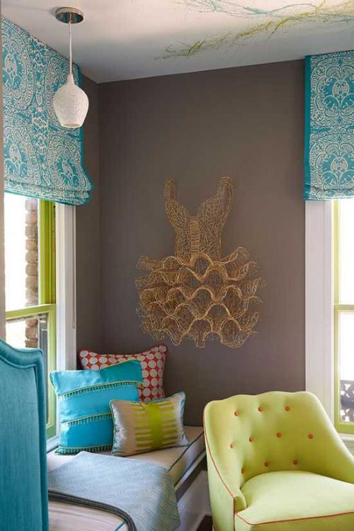 Красивые оттенки в оформлении детской 07