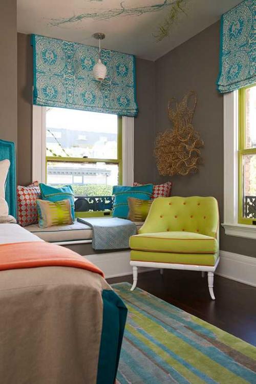 Красивые оттенки в оформлении детской 06