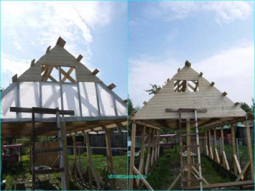 Размер окна на фронтоне. Фронтон с окнами своими руками