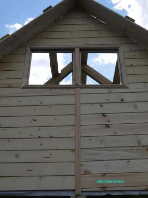 Размер окна на фронтоне. Фронтон с окнами своими руками