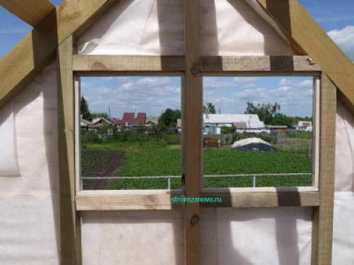 Размер окна на фронтоне. Фронтон с окнами своими руками
