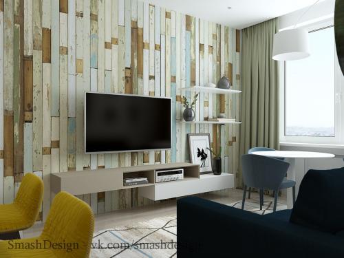 Прекрасный интерьер однокомнатной квартиры 04