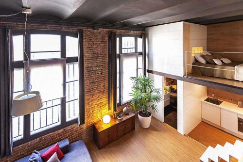 Двухуровневый лофт в Барселоне: компактно и очень стильно 05