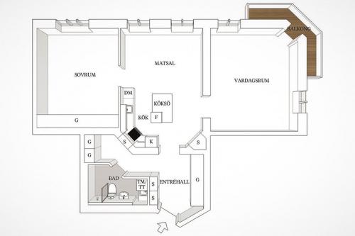 Квартира с просторной гостиной 15