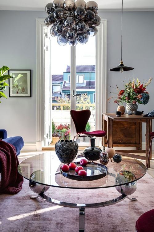 Красивый интерьер в оттенках синего (47 кв. м) 20