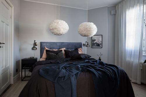 Красивый интерьер в оттенках синего (47 кв. м) 16