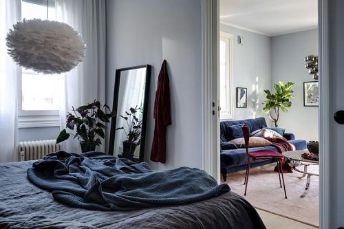 Красивый интерьер в оттенках синего (47 кв. м) 18