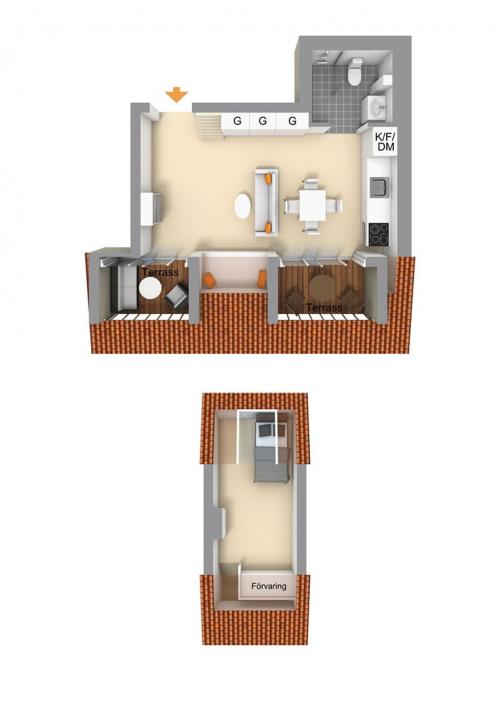 Уютная квартира на чердаке (32 кв. м) 20