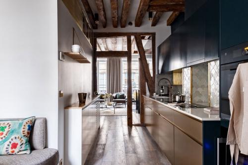 Стильная квартира с балками (60 кв. м) 11