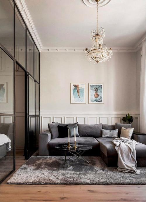 Спальня за стеклом и большая обеденная (72 кв. м) 08