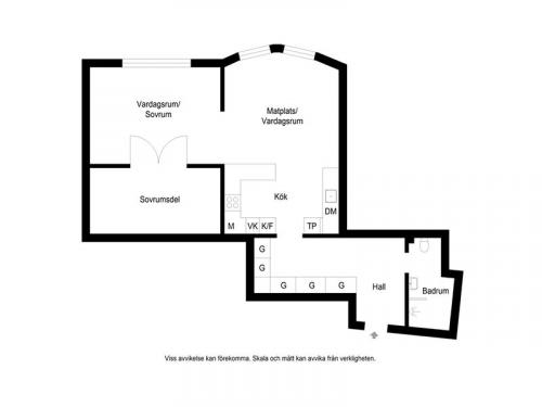 Спальня за стеклом и большая обеденная (72 кв. м) 18