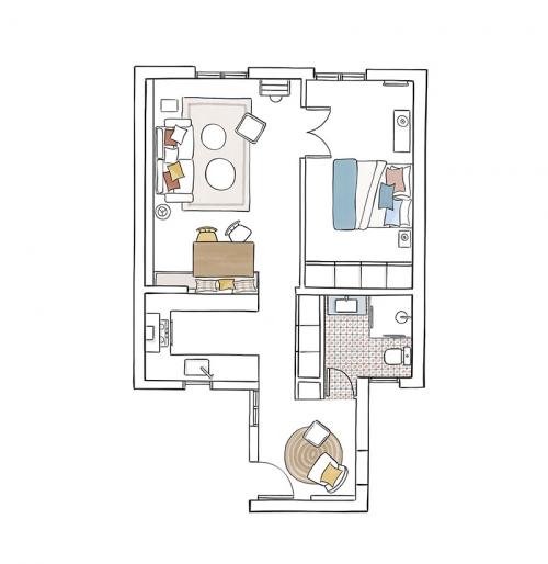 Квартира с солнечным настроением (60 кв.м) 08