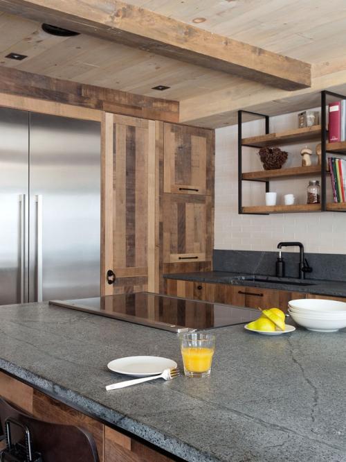 Грубая деревянная кухня шеф-повара 04