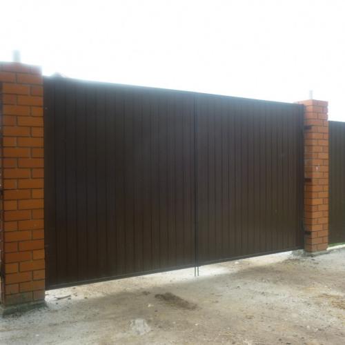 Ворота распашные из профнастила своими руками чертежи. Ворота из профнастила — 135 фото, как установить своими руками разные типы ворот