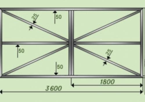Распашные ворота для дачи своими руками. Особенности изготовления 07