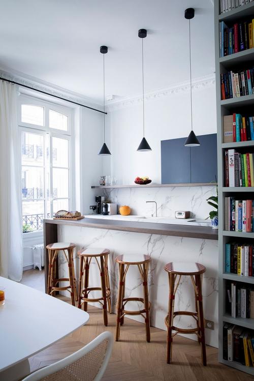 Парижские апартаменты в оттенках синего 08