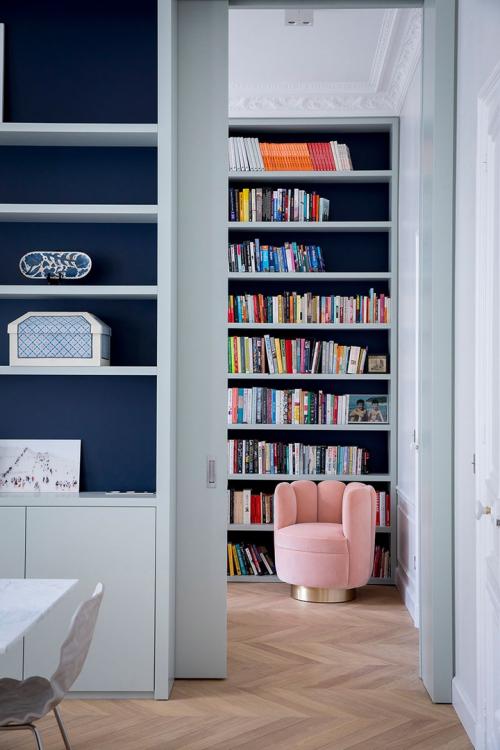 Парижские апартаменты в оттенках синего 01