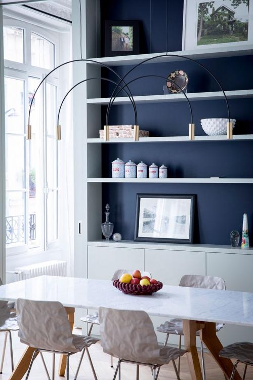 Парижские апартаменты в оттенках синего 05