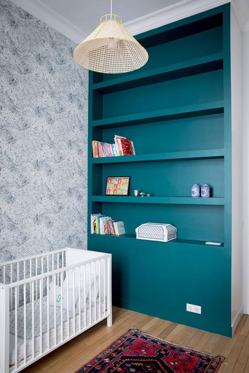 Парижские апартаменты в оттенках синего 18