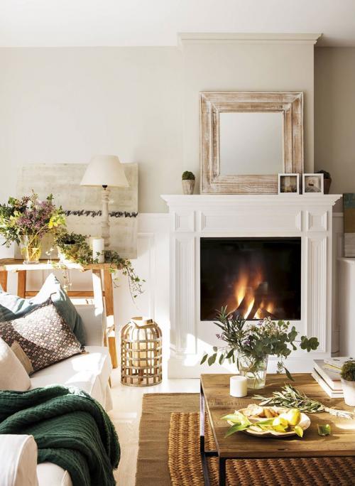 Когда тепло от одного лишь вида: 16 интерьеров с камином 05