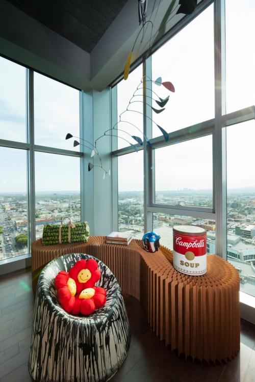 Гламурный интерьер пентхауса в Лос-Анджелесе, Калифорния 07