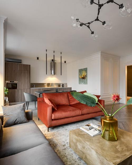 Модный интерьер со спрятанной кроватью в Киеве (60 кв. м) 03