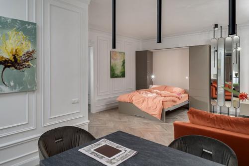 Модный интерьер со спрятанной кроватью в Киеве (60 кв. м) 15