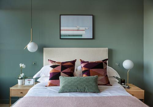 Современная квартира с оливковой спальней 03