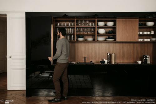 Игра на контрастах: интересная черно-белая квартира в Париже (75 кв. м) 03