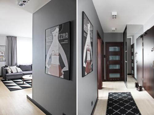 Современная открытая гостиная в Польше 08