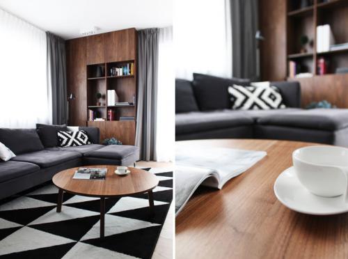 Современная открытая гостиная в Польше 06