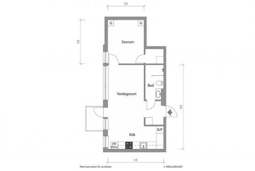 Небольшая квартира со всем необходимым в Швеции (49 кв. м) 12