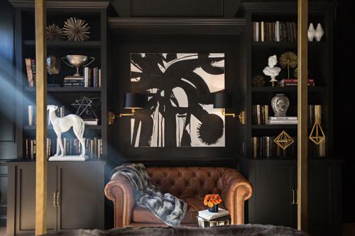 Гламурная спальня в темных тонах 03