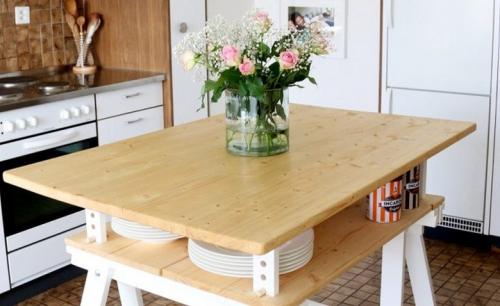 Кухни икеа с островом. Стандартный стол IKEA в кухонный остров меньше чем за час