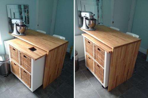 Кухни икеа с островом. Стандартный стол IKEA в кухонный остров меньше чем за час