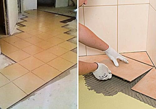 Укладка напольной плитки по диагонали. Преимущества и недостатки