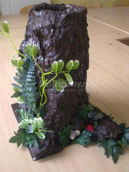 Как сделать пенек из картона. Из чего можно сделать украшения для сада 02 Как сделать пенек из картона. Из чего можно сделать украшения для сада 02