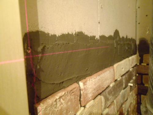 Укладка декоративного кирпича без швов. Укладка декоративного кирпича